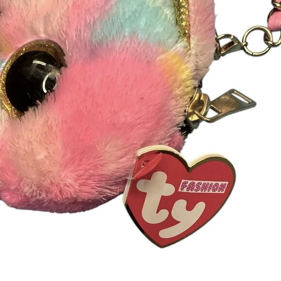 TY beanie baby Fantasia rainbow unicorn purse crossbody girls new with tags - Picture 3 of 5